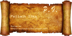 Pellach Ilka névjegykártya
